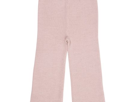 COPENHAGEN COLORS Dusty Rose Merino Wide Rib Byxor Online Sale