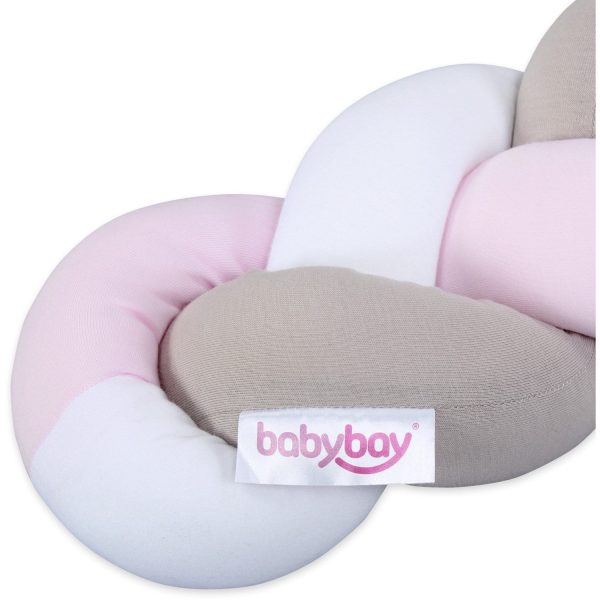 babybay ® White Beige Rosé Nest Snake Jersey Flätad 200 cm Online Hot Sale