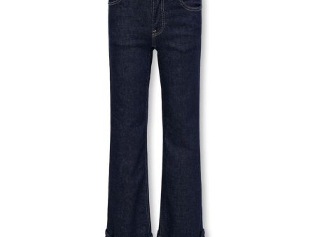 kids ONLY Dark Blue Denim Mercer Wide Fold-Up Denim Jeans Cheap