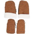 KongWalther Family Set Brown Faux Suede Østerbro Barnvagnshandskar For Discount