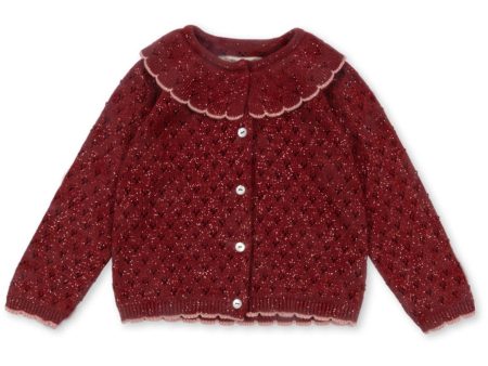 Konges Sløjd Red Dahlia Holiday Knit Cardigan Cheap