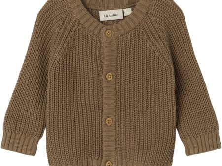 Lil Atelier Sepia Tint Emlen Stickad Cardigan Noos Fashion