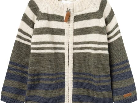 Name It Mulled Basil Wriss Ull Stickad Cardigan Cheap