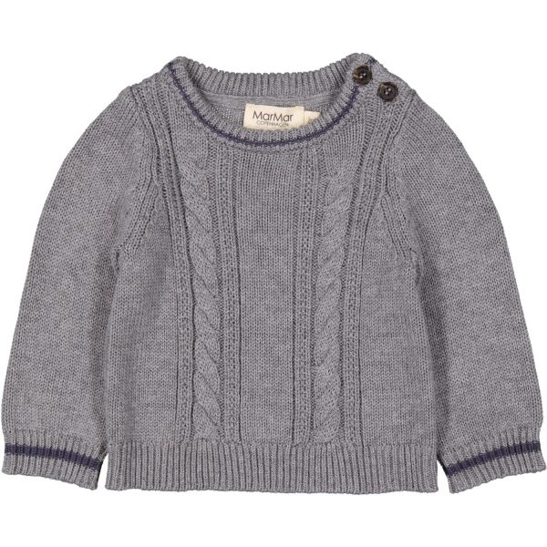 MarMar Cotton Rayon Knit Cable Grey Melange Tano B Sticka Sale