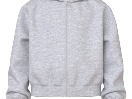 Name It Light Grey Melange Mille Short Regular Sweat Cardigan Noos For Cheap