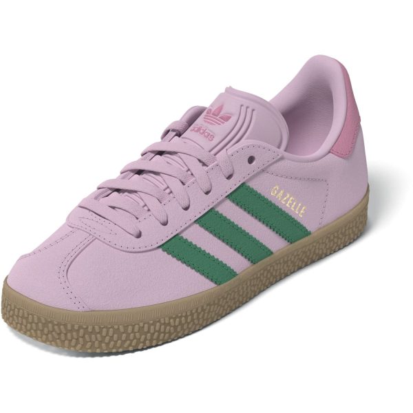 adidas Originals Clear Pink Court Green Bliss Pink Gazelle C Sneakers Online now