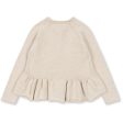 Konges Sløjd Off White Melange Cabby Frill Cardigan Hot on Sale