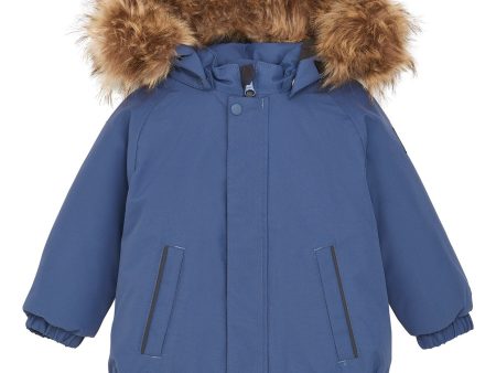 Color Kids Vintage Indigo Parka m. Fuskpäls Hot on Sale