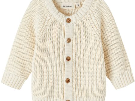 Lil Atelier Turtledove Emlen Stickad Cardigan Noos on Sale