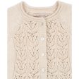 Konges Sløjd Off White Melange Cabby Frill Cardigan Hot on Sale