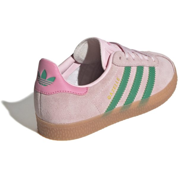 adidas Originals Clear Pink Court Green Bliss Pink Gazelle C Sneakers Online now