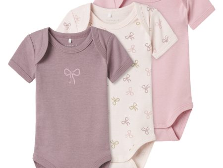 Name It Barely Pink Body 3-pack Barely Pink Bow Noos Online Hot Sale