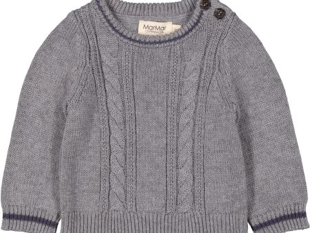 MarMar Cotton Rayon Knit Cable Grey Melange Tano B Sticka Sale