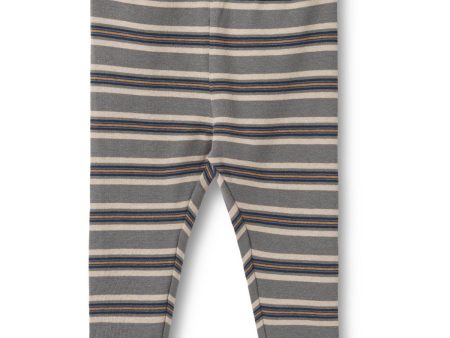 Wheat Stormy Blue Stripe Jersey Leggings Silas For Cheap