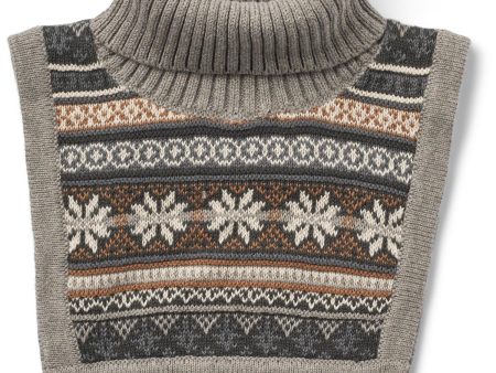 Wheat Warm Grey Melange Knitted Neckwarmer Lorenz on Sale