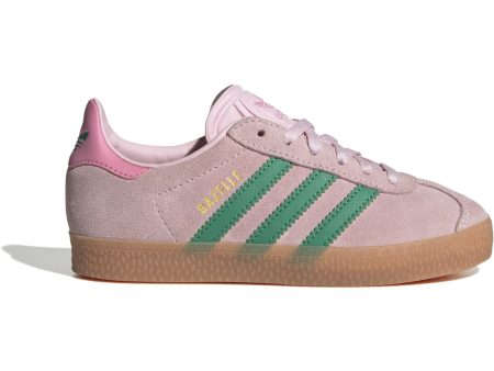 adidas Originals Clear Pink Court Green Bliss Pink Gazelle C Sneakers Online now