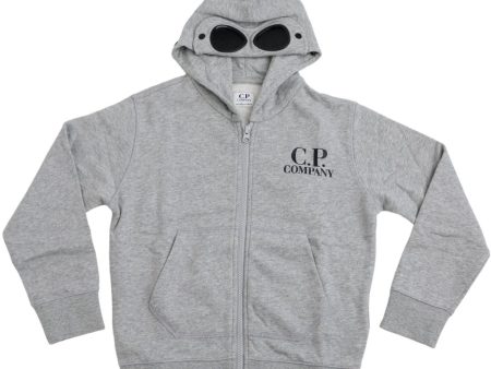 C.P. Company Melange Grey Zip Sweatshirt Hood Supply