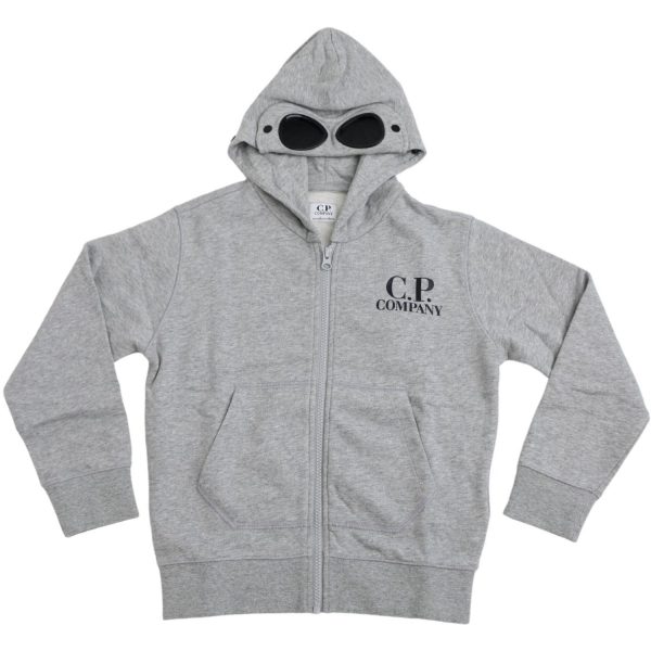 C.P. Company Melange Grey Zip Sweatshirt Hood Supply