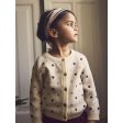 Lil Atelier Turtledove Saran Stickad Cardigan Heart Hot on Sale