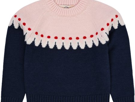 COPENHAGEN COLORS Navy Combi Cupcake Classic Jumper Online now