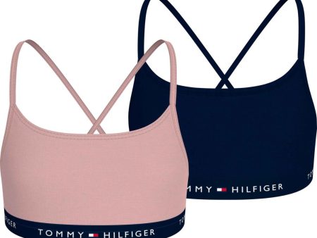 Tommy Hilfiger Soft Rose Desert Sky 2-Pack Strappy Bralette Online now