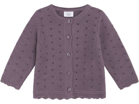 Hust & Claire Dark Plum Caren Cardigan Discount