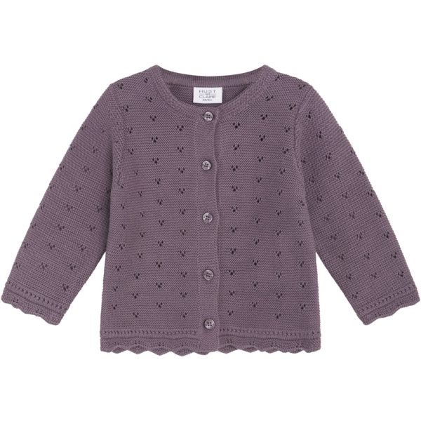 Hust & Claire Dark Plum Caren Cardigan Discount