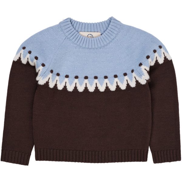 COPENHAGEN COLORS Brown Blue Combi Cupcake Classic Jumper Sale