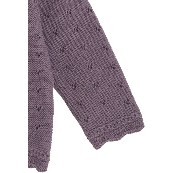 Hust & Claire Dark Plum Caren Cardigan Discount