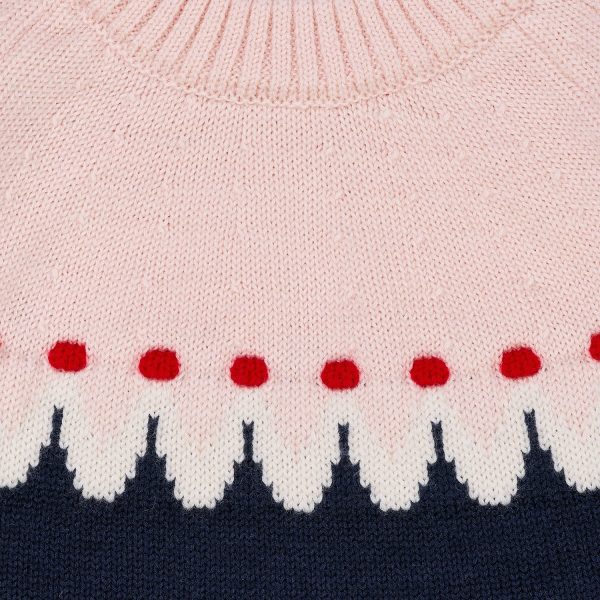 COPENHAGEN COLORS Navy Combi Cupcake Classic Jumper Online now