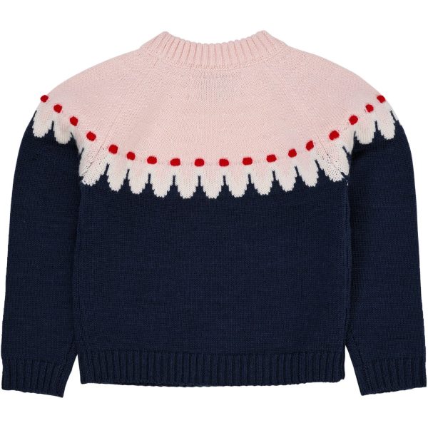 COPENHAGEN COLORS Navy Combi Cupcake Classic Jumper Online now